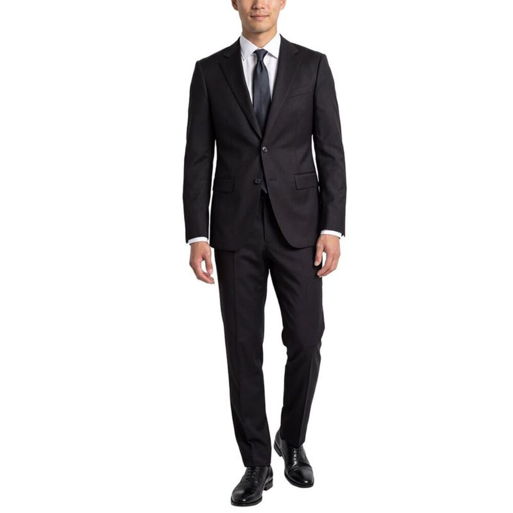 Canali Mens 2Pc Wool & Mohair-Blend Suit, Black